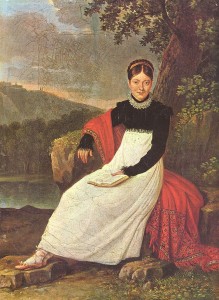 Caroline en costume traditionnel de paysanne napolitaine1813
