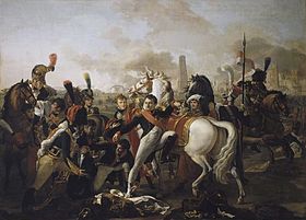Napoléon blessé à Ratisbonne