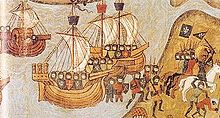 Débarquement des Croisés à Damiette 1249