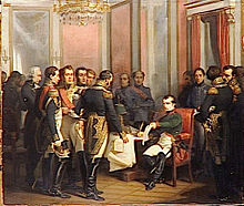 Napoléon signe son abdication à Fontainebleau