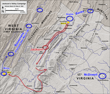 Plan de la bataille de Kernstown