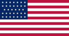Drapeau des Etats-Unis de 1860 à 1863