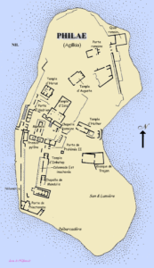 Plan du temple d'Isis à Philae