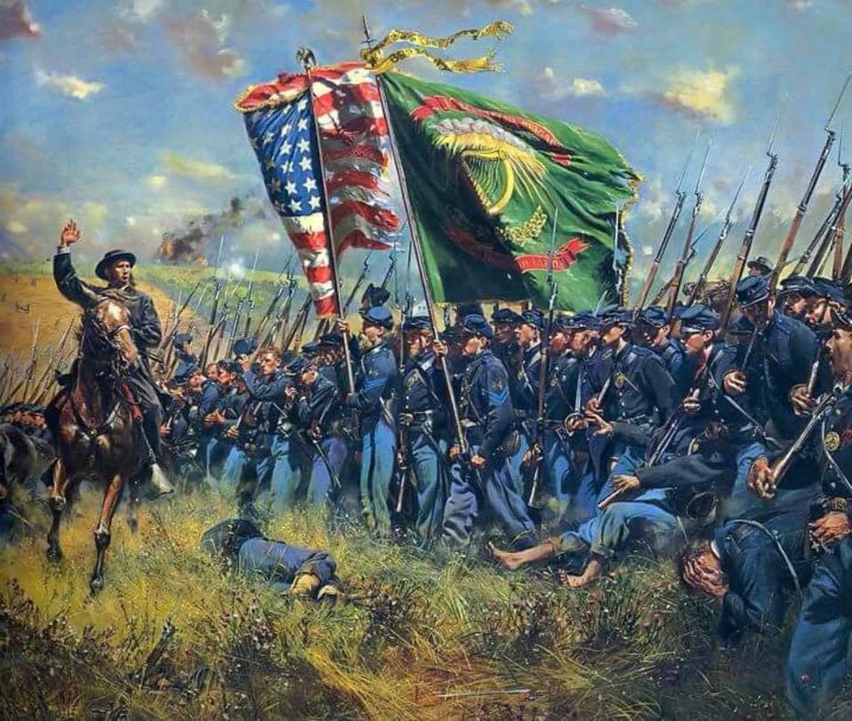 3e jour du champ de bataille de Gettysburg, 1863 Carte historique Génie de  l'armée 1876 3 sur 3 Cadre de suspension magnétique en bois de teck en  option -  France